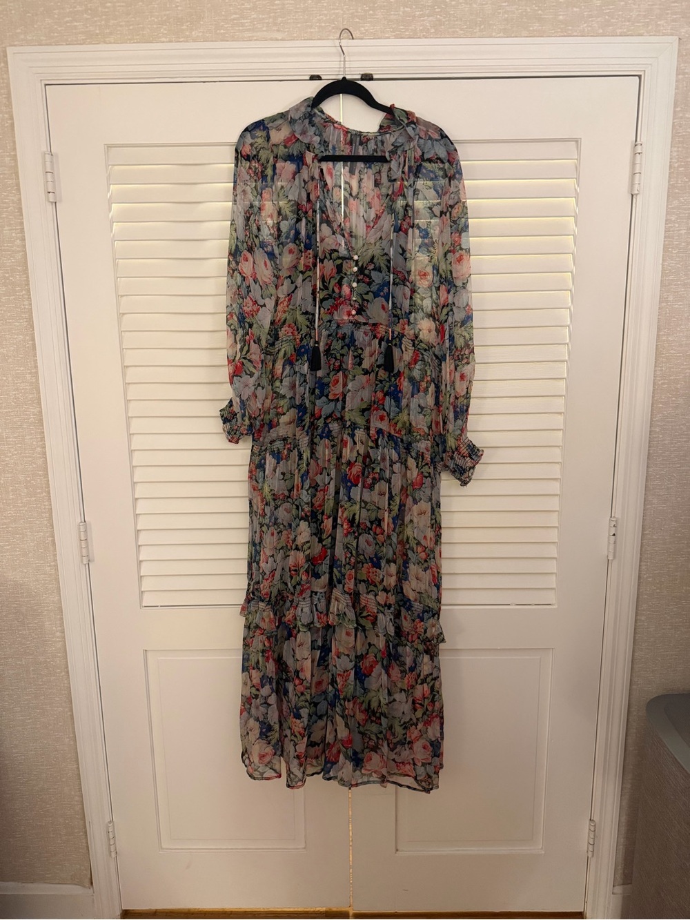 Anthropologie The Marais Floral Sheer Maxi Dress - Multicolor